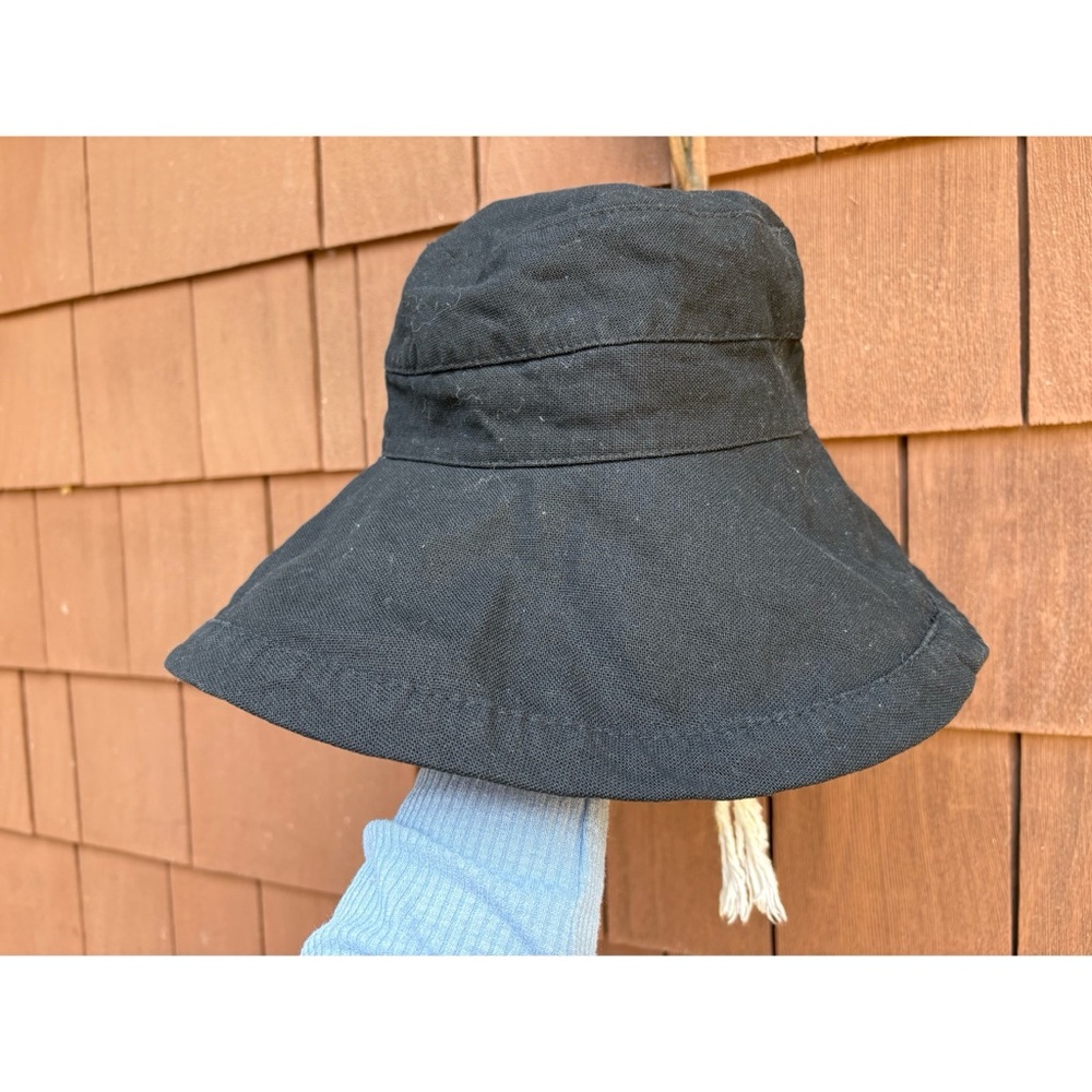Vintage Scala Stylish Black Bucket Hat